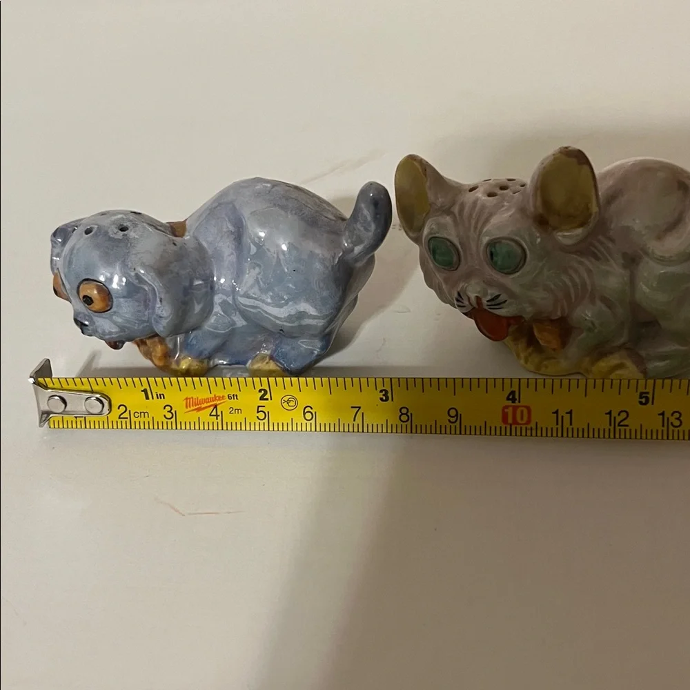 Vintage Mini Ceramic Animal Salt and Pepper Figurines